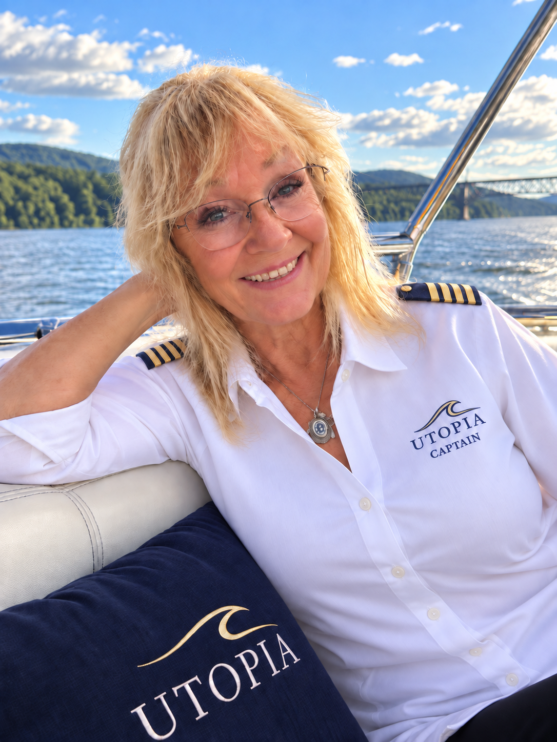 Captain Sue aboard Utopia